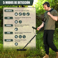 Los 5 modos de detección: todo metal, disc, memoria, joyas y pinpoint